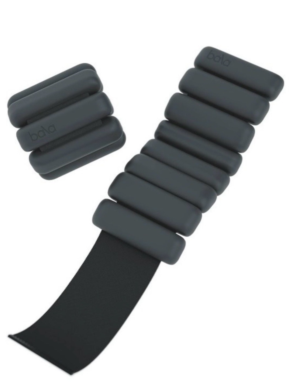 NEW Bala Bangles 2pc Ankle/Wrist Weight Set - 2lbs Each - Charcoal Gray - Picture 7 of 7